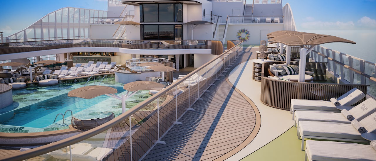 The pool deck