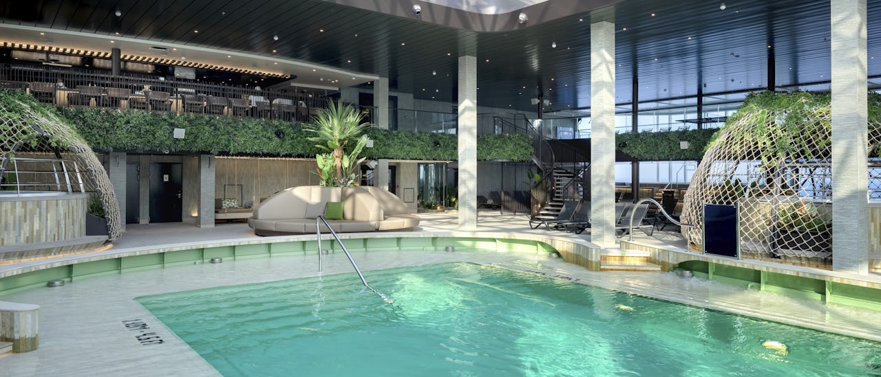 The ultimate poolside relaxation at the Botanic Garden