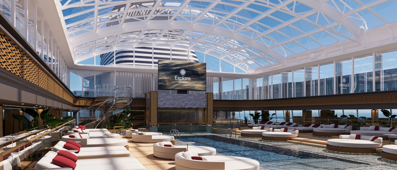 The Conservatory reveals a calm and spacious expression of the all-weather pool and lounge