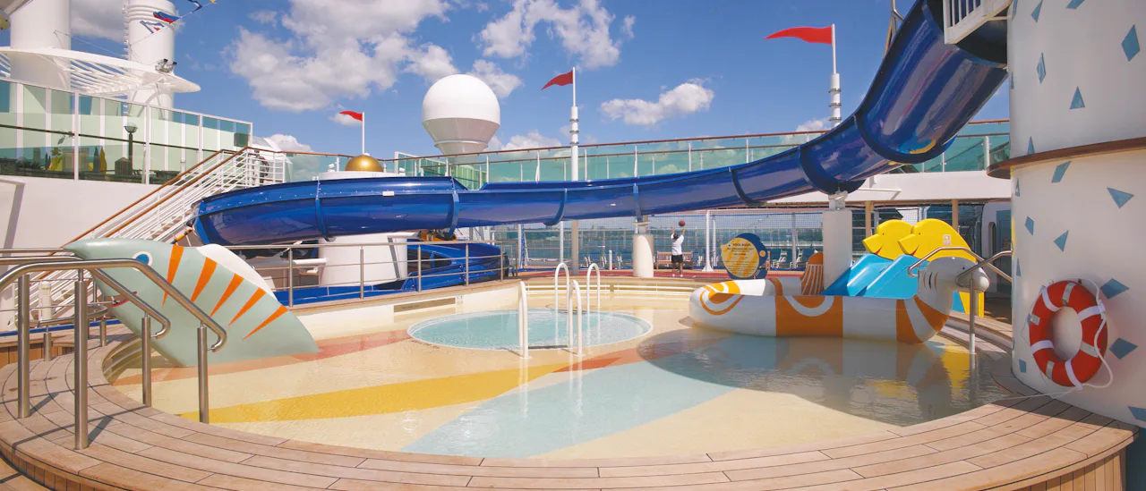 The kids water area