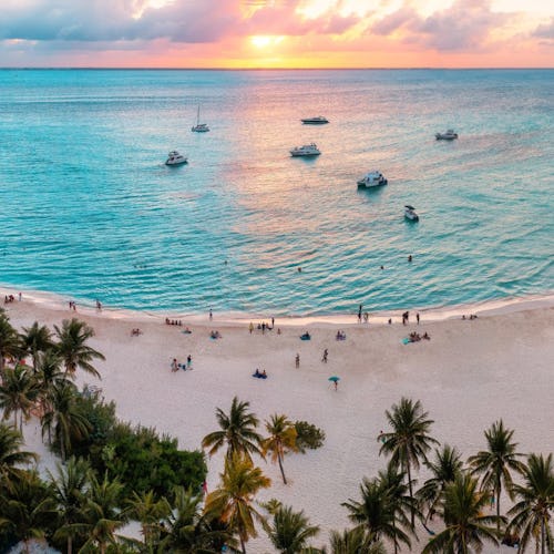 Cancun beach during summer