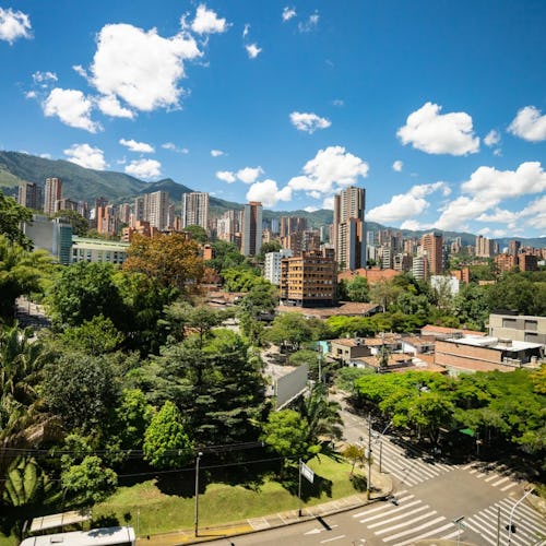 City view of beautiful Medellin Colombia
