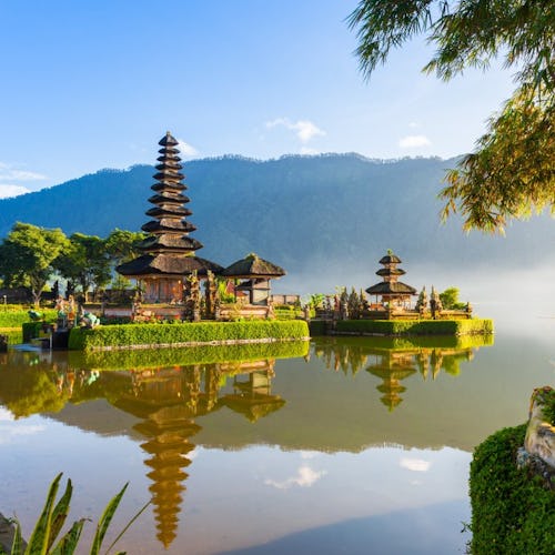 Ulun Danu Bratan Temple at sunrise, Bali, Indonesia