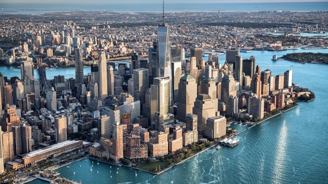 Aerial view of Manhattan in New York