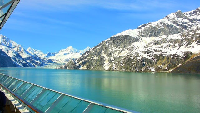 Alaska's scenic shores seen from a cruise ship