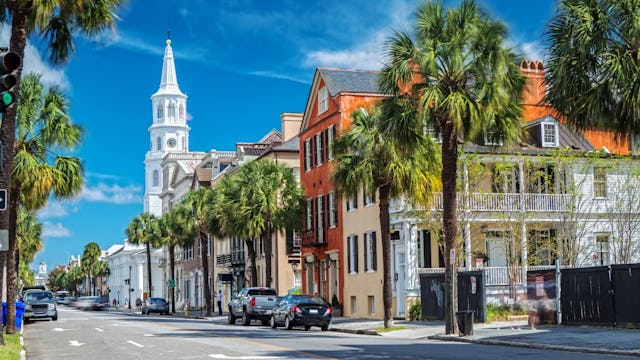St. Michaels Church and Broad St. in Charleston