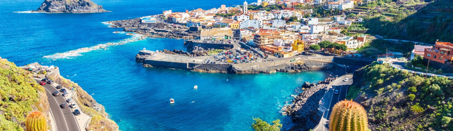 Landscape with Garachico town of Tenerife, Canary Islands, Spain