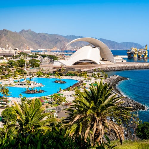 Santa Cruz de Tenerife with iconic Auditorio de Tenerife