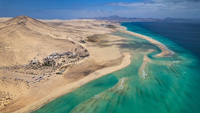 Playa de la Barca and Playa de Sotavento de Jandia, Fuerteventura