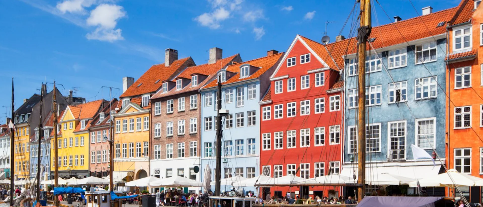 Nyhavn district in Copenhagen, Denmark