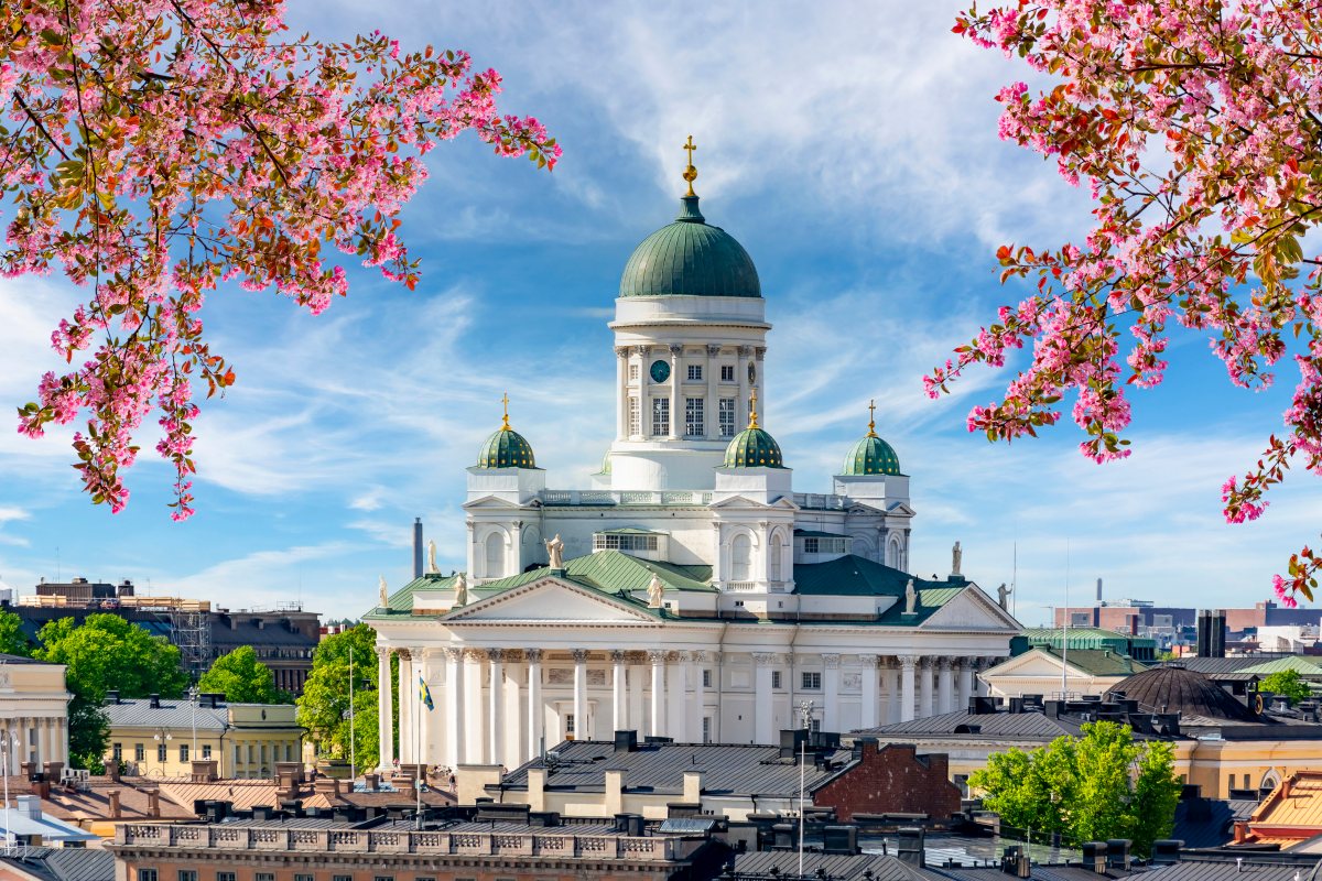Helsinki Cathedral in spring