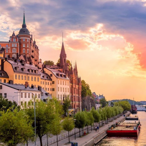 Old Town architecture in Stockholm, Sweden