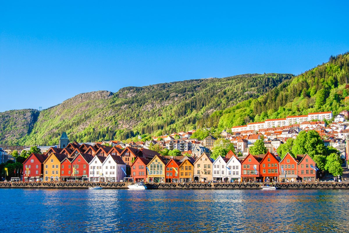 Bergen, Norway in the summer