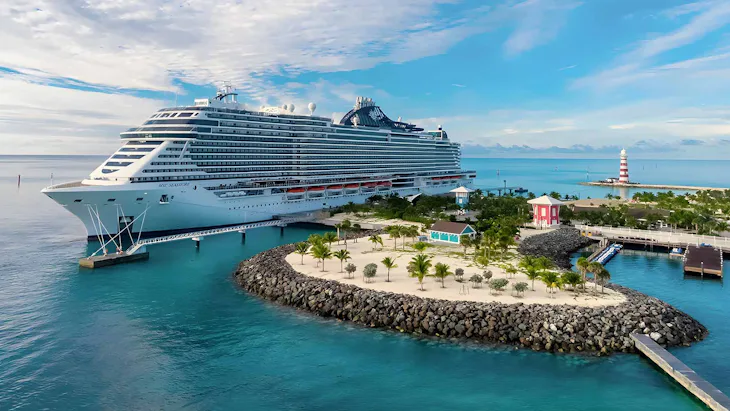 MSC Cruises MSC Seashore docked at MSC Ocean Cay