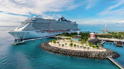 MSC Cruises MSC Seashore docked at MSC Ocean Cay