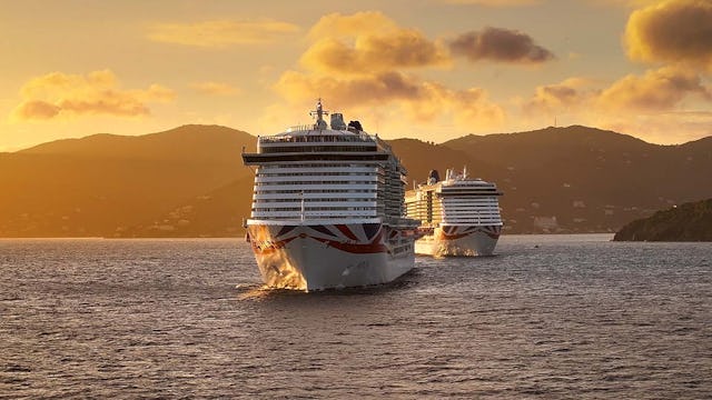 P&O Cruises' Iona and Arvia Meet in Tortuga