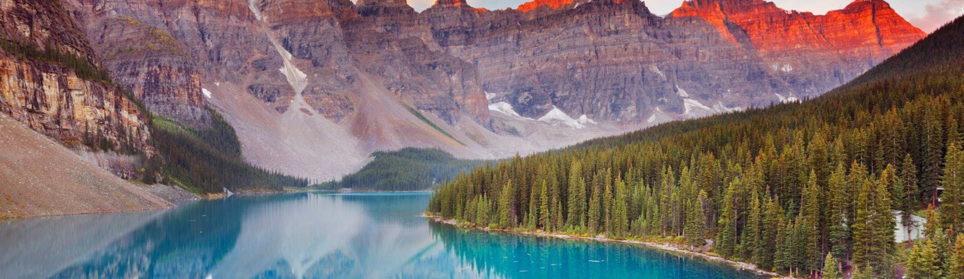 Moraine Lake at sunrise, Banff National Park, Canada