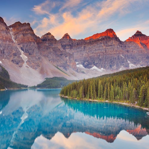 Moraine Lake at sunrise, Banff National Park, Canada