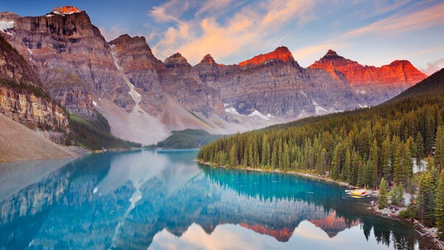 Moraine Lake at sunrise, Banff National Park, Canada