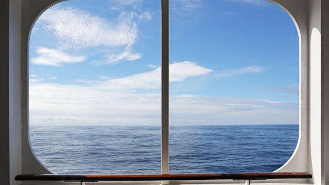 Ocean view on a transatlantic cruise