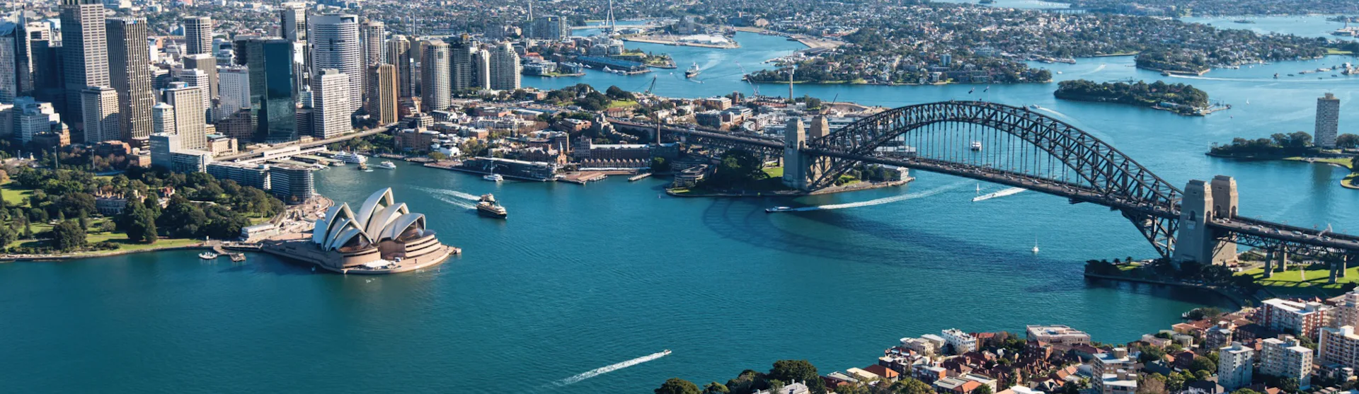 Aerial View of Sydney Harbour in Sydney, Australia