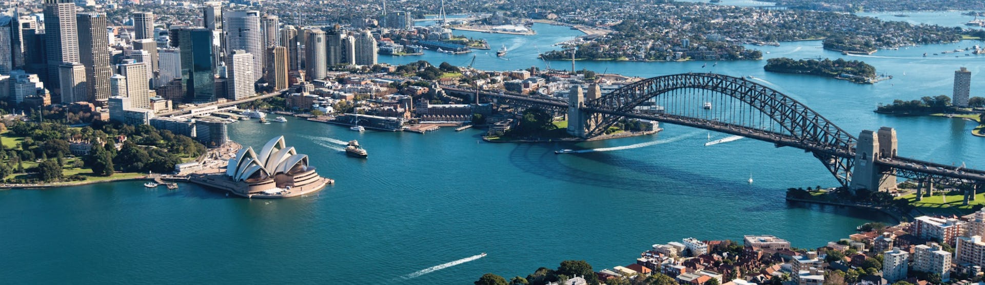 Aerial View of Sydney Harbour in Sydney, Australia