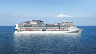 MSC Bellissima at sea
