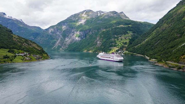 Ambassador Cruise Ship in the Norwegian Fjords