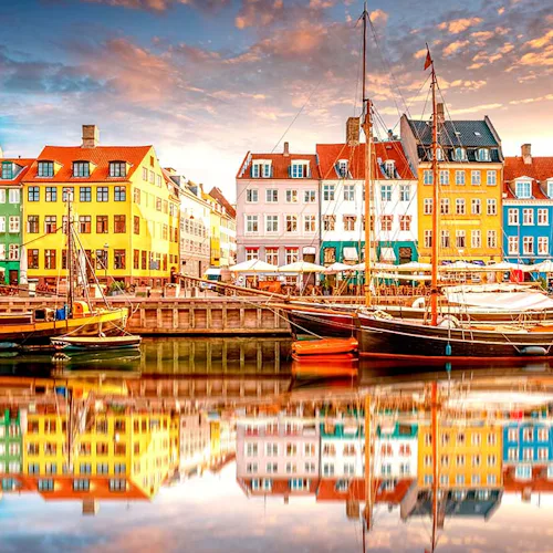 Nyhavn Harbour, Copenhagen, Denmark