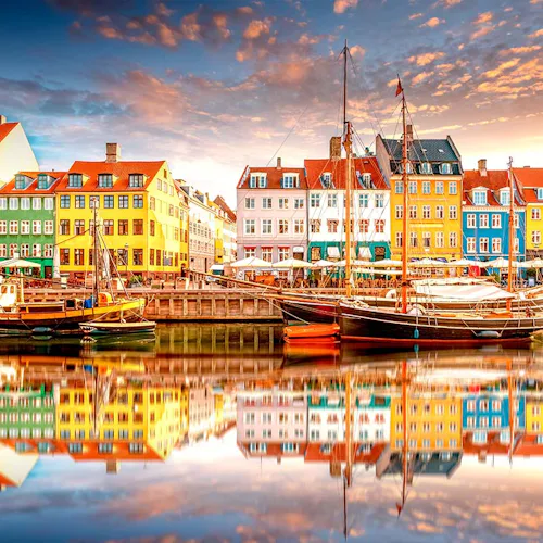 Nyhavn Harbour, Copenhagen, Denmark