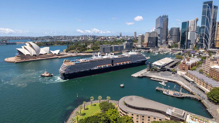 Holland America's Westerdam cruise ship docking in Sydney Australia