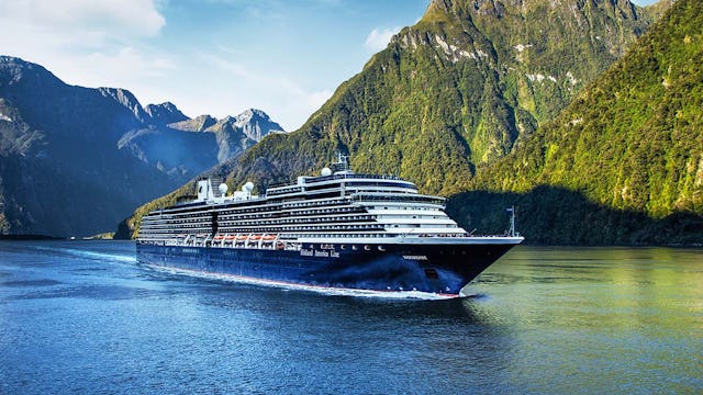 Holland America's Noordam sailing through the Norwegian Fjords