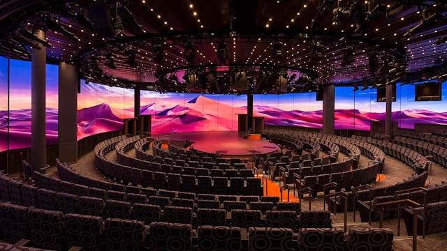 Holland America Koeningsdam World Stage Screen