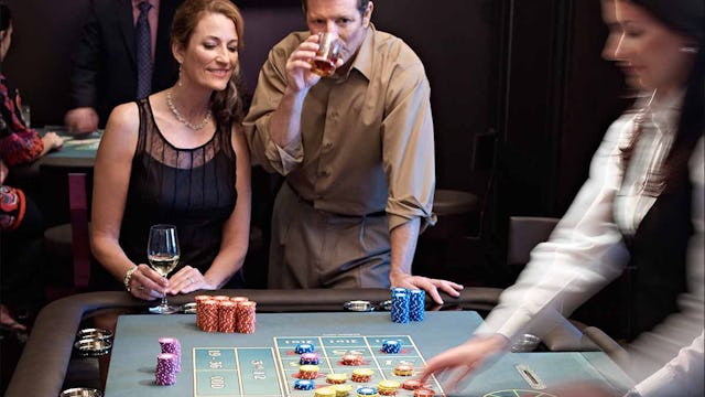 Passengers gambling in the Oceania Casino