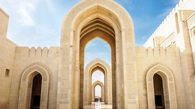 Sultan Qaboos Grand Mosque in Muscat, Oman