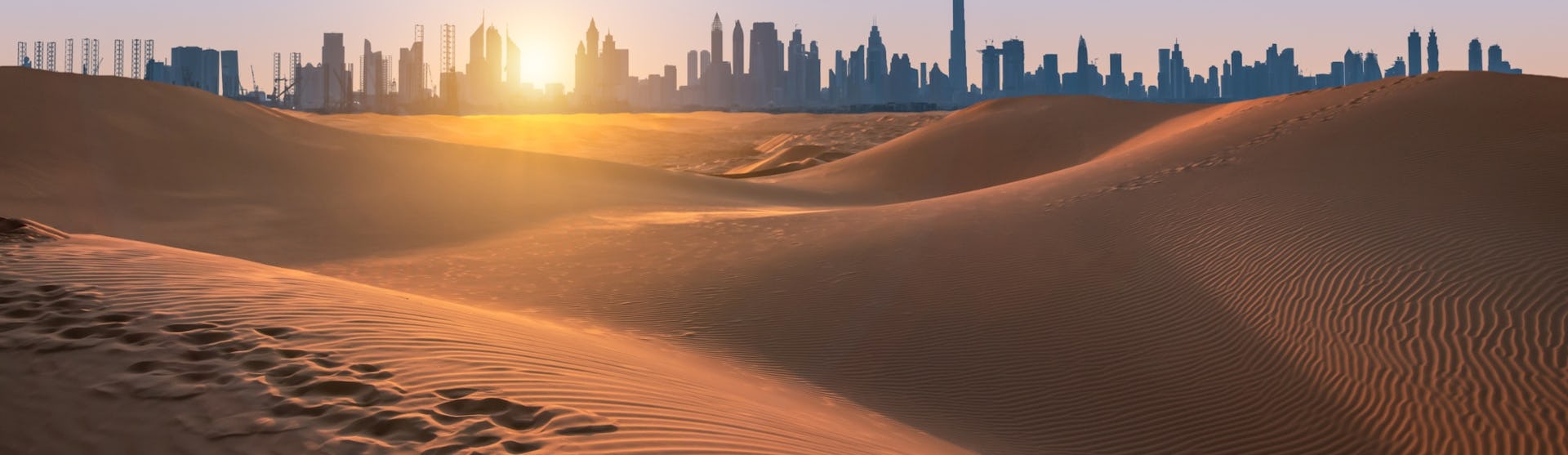 Dubai skyline as seen from the desert