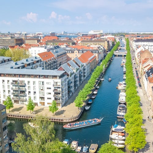 Nyhavn historical pier port and canal, Copenhagen