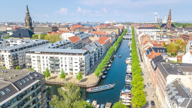 Nyhavn historical pier port and canal, Copenhagen