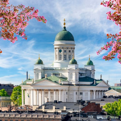 Helsinki Cathedral in spring
