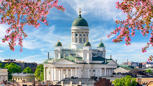 Helsinki Cathedral in spring