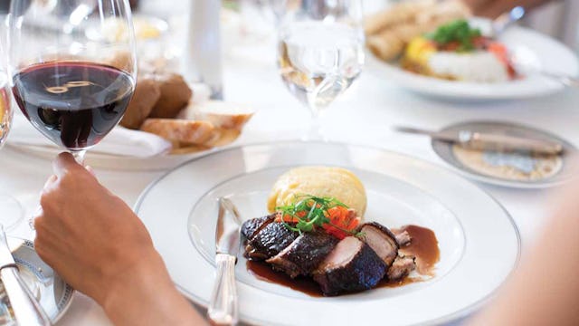 Dining in the Compass Rose on board Regent