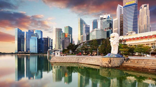 Singapore skyline with skyscraper - Asia