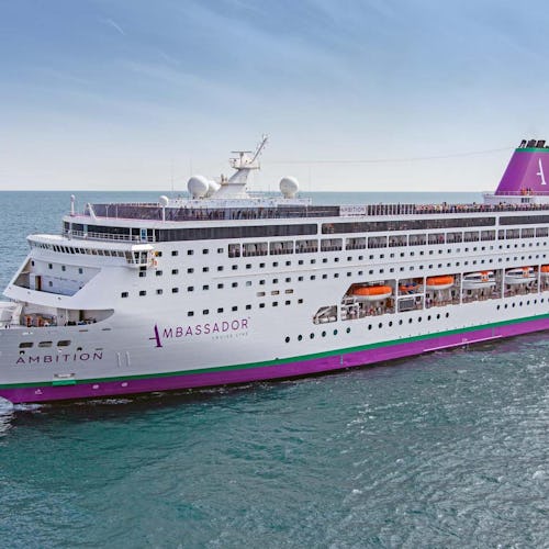 Ambassador Ambition Cruise Ship at sea