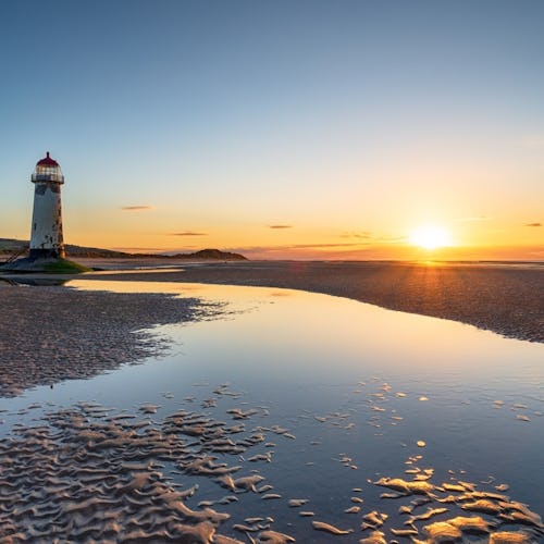 Point of Ayr Lighthouse at Talacre in Wales