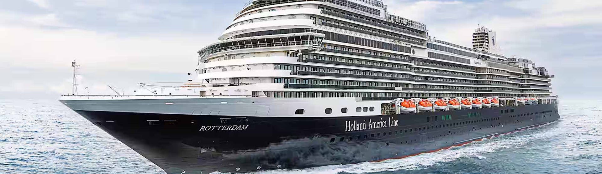 Holland America's crusie ship Rotterdam at sea
