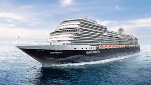 Holland America's crusie ship Rotterdam at sea