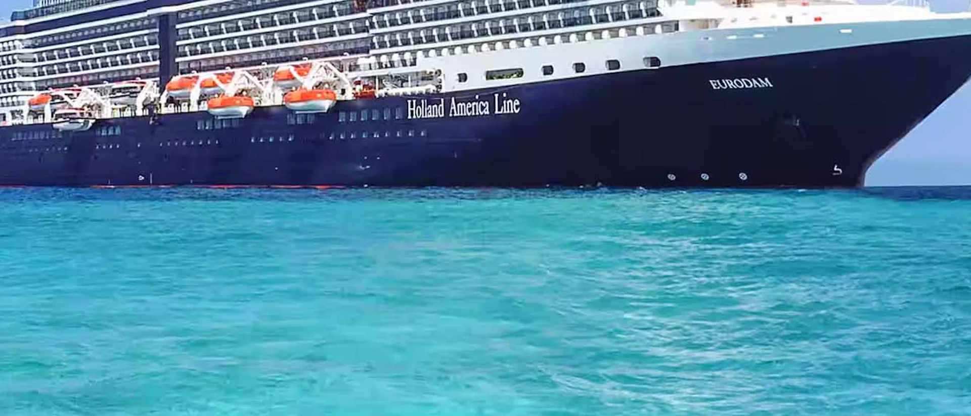 Holland America's cruise ship Eurodam at sea