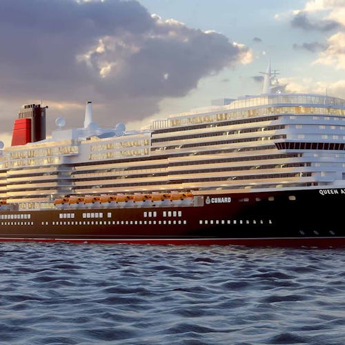 Cunard's Queen Anne cruise ship at sea