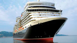 Queen Elizabeth Cruise Ship at sea