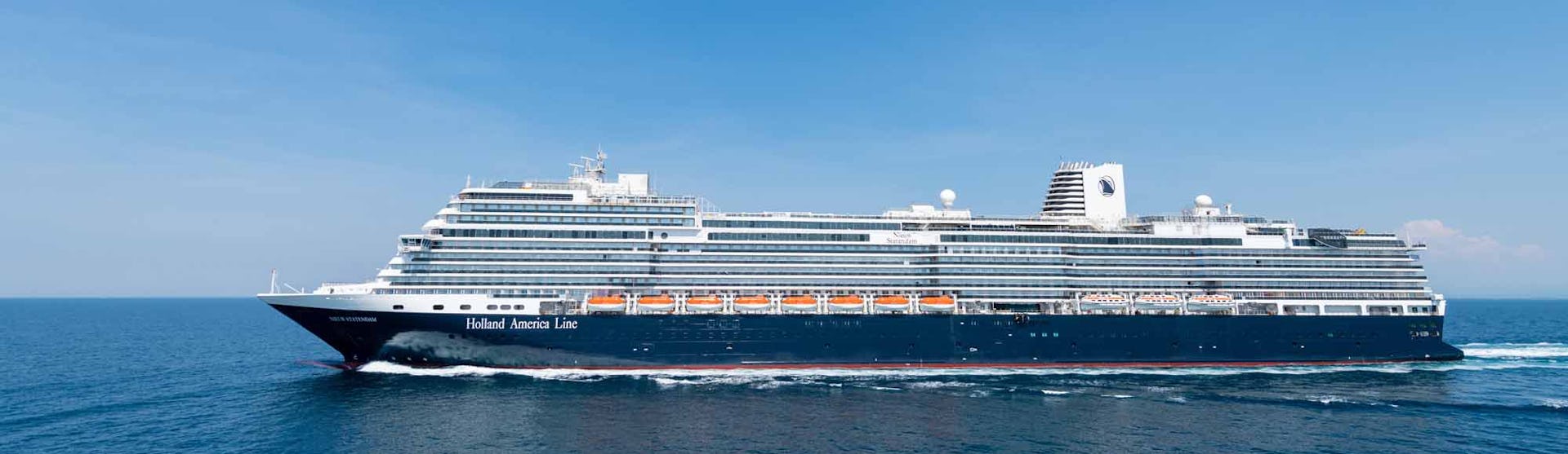 Holland America Nieuw Statendam cruise ship out at sea